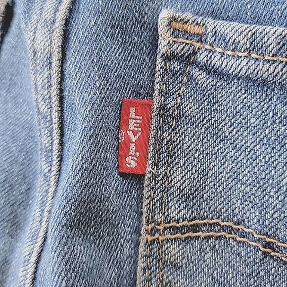 Levi's 721 Distressed Skinny in Rugged Indigo Med Denim size 25 - Picture 10 of 14